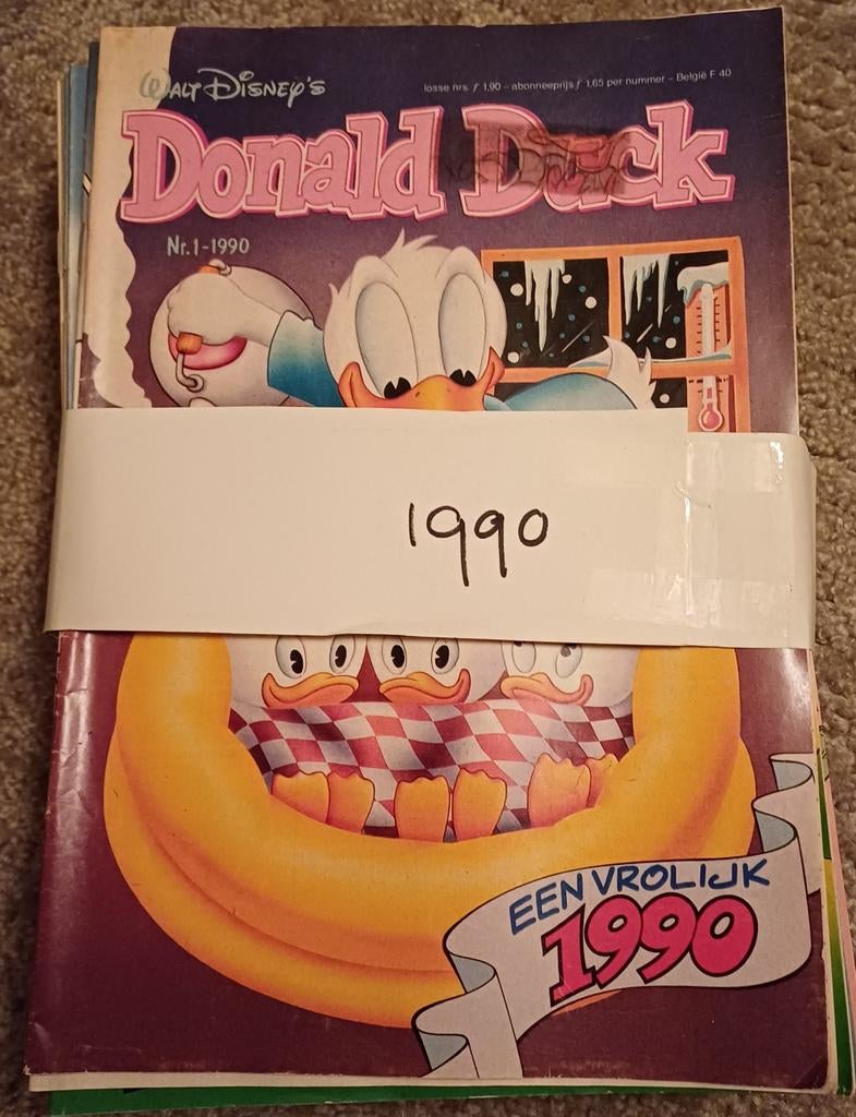 Oude Donald Ducks 1990, Meerdere stripboeken, Ophalen of Verzenden, Gelezen