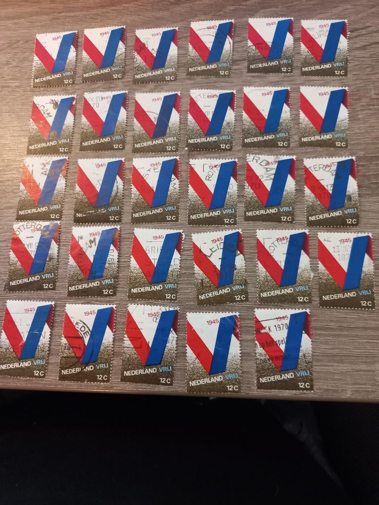 Nederland Vrij 1945 postzegels, Ophalen of Verzenden, Na 1940, Gestempeld