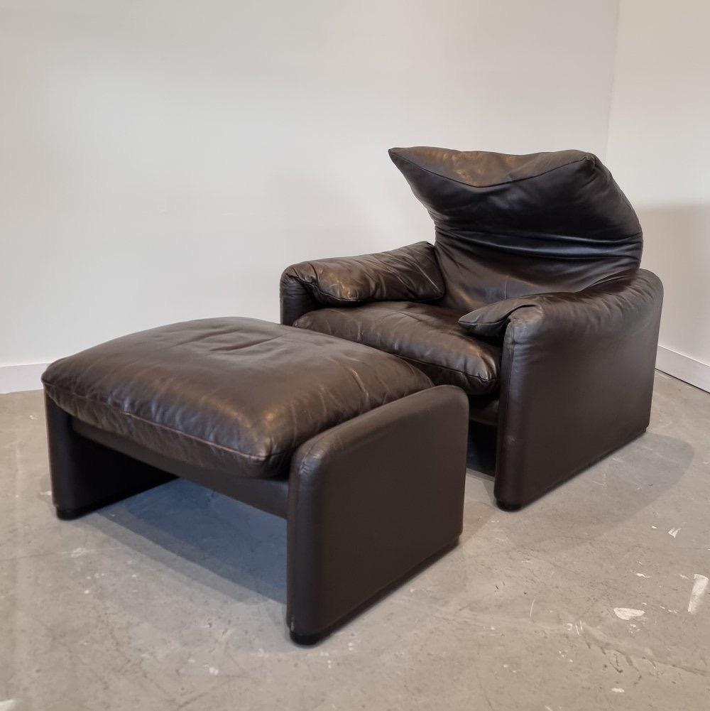 Prachtige vintage Cassina Maralunga design set, Gebruikt, Ophalen of Verzenden, 75 tot 100 cm, Modern