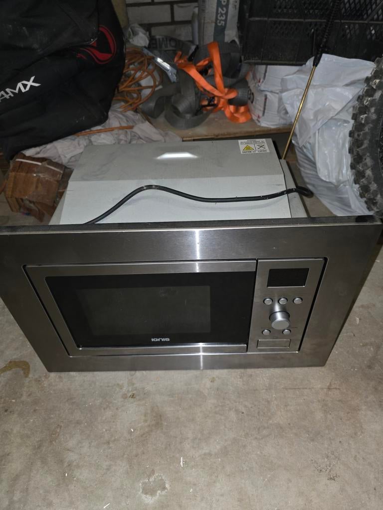 Inbouw magnetron - Ignis - RVS, Witgoed en Apparatuur, Magnetrons, Gebruikt, Inbouw, Magnetron, 45 tot 60 cm, Ophalen of Verzenden