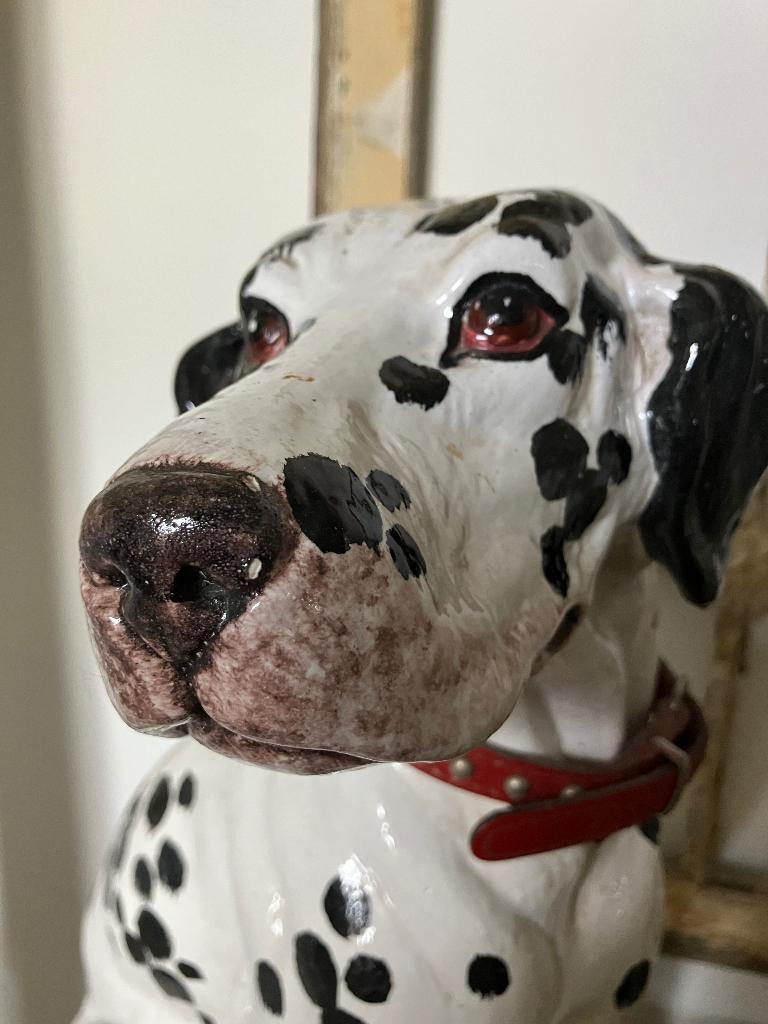 Vintage Terracotta dalmatiër hond, Ophalen, Gebruikt, Dier