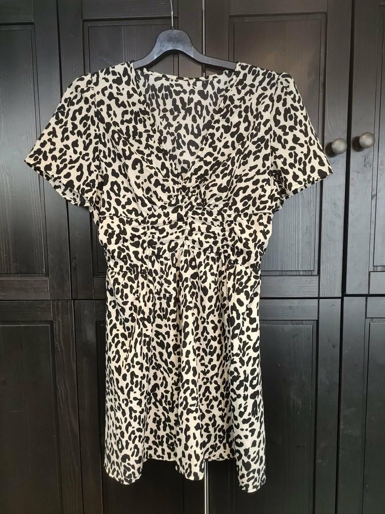 z.g.a.n mooie zwart/witte jurkje maat L Shein, Zwart, Maat 42/44 (L), Ophalen of Verzenden, Zo goed als nieuw