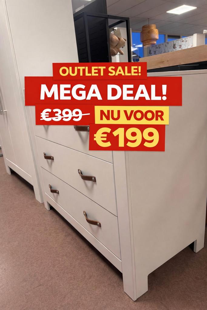 Bopita baby Commode Lucca OUTLET, Ophalen, 50 tot 70 cm, Nieuw, 100 cm of meer