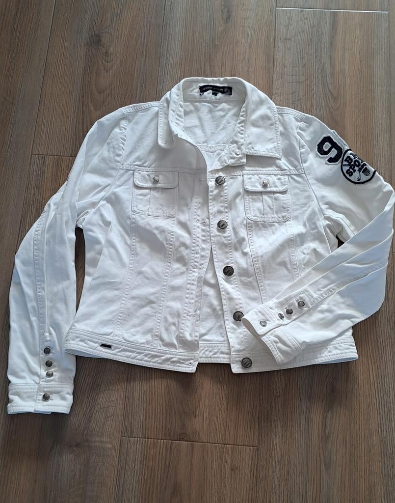 Sportief wit spijkerjasje Bleu River - Maat 40, Kleding | Dames, Maat 38/40 (M), Bleu River, Wit, Ophalen of Verzenden