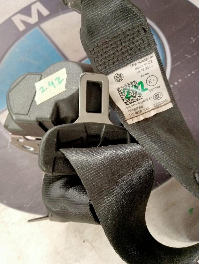 86085VW Polo 6R/6C Gordel Achterbank 6R0857806, Gebruikt, -, Volkswagen, -