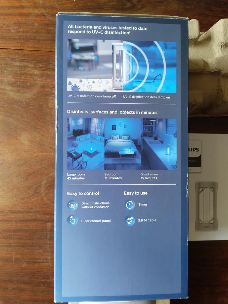 Philips UV-C Desinfectie Lamp - Nieuw in Doos, Ophalen of Verzenden, Nieuw, Modern, Functioneel