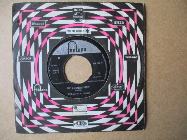 s4100 rene and his alligators - the alligators dance, Cd's en Dvd's, Ophalen, Gebruikt, Overige genres, 7 inch