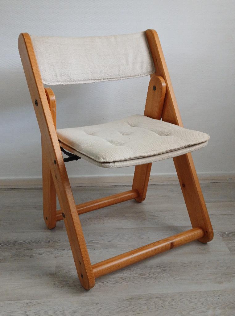 Vintage Ikea KonTiki klapstoel, Gebruikt, Overige kleuren, Seventies Bjorklund Mobring Gammelgaard deens scandinavisch, Ophalen of Verzenden