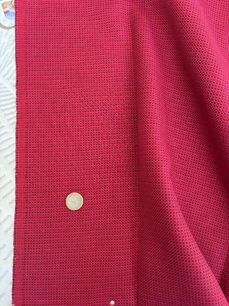 Lap stof De Ploeg Coo 70 x 110 cm gordijnstof rood, Nieuw, Ophalen of Verzenden, 30 tot 120 cm, Polyester