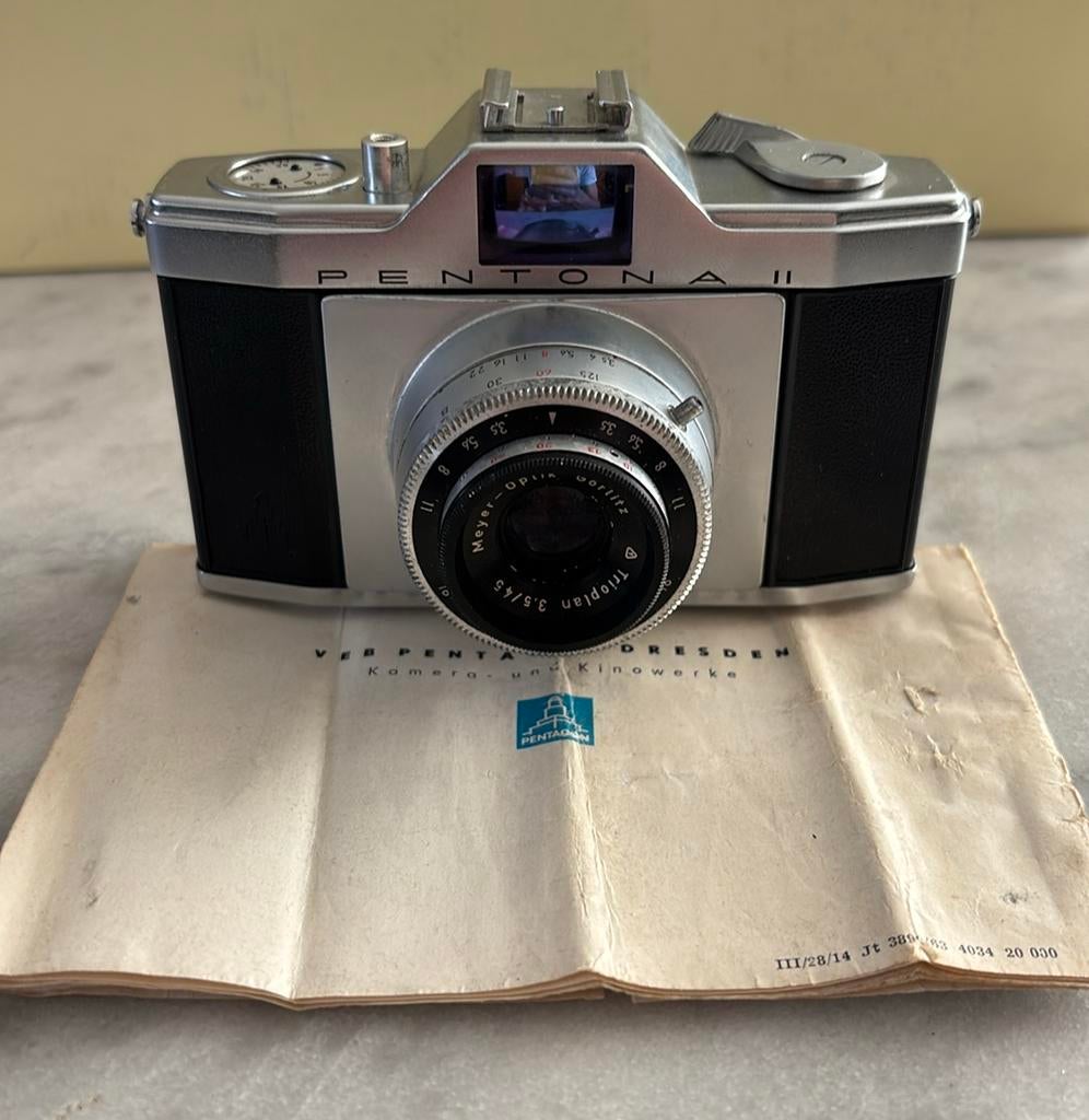 Vintage Pentona II camera Meyer-Optik Görlitz Trioplan 45mm, Ophalen of Verzenden, Gebruikt, Compact, Overige Merken