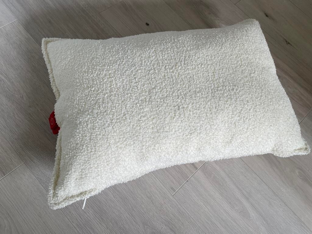 Warmtekussen teddy HEMA, Huis en Inrichting, Woonaccessoires | Kussens, Ophalen of Verzenden, Zo goed als nieuw, Wit, Rechthoekig