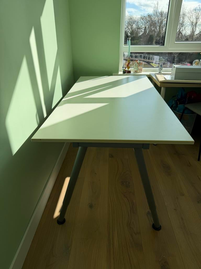 Wit Ikea bureau 80x160 cm, Ophalen, Gebruikt