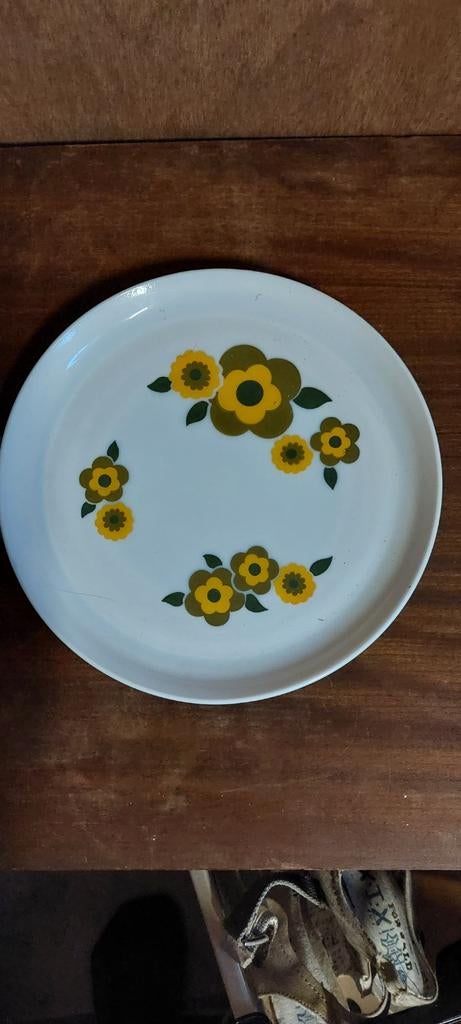 Arcopal diner bord gele bloem. Zeldzaam, Ophalen of Verzenden