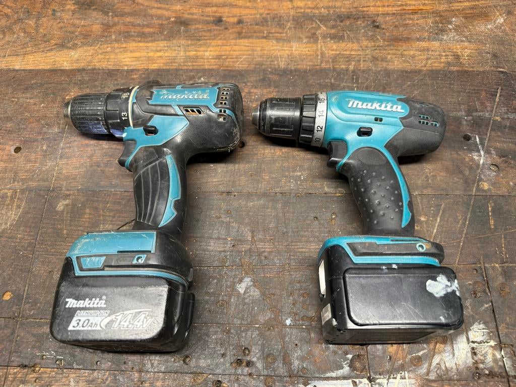 Twee Makita Boor-/Schroefmachines (DDF470 & BDF343), Doe-het-zelf en Verbouw, Gereedschap | Boormachines, Ophalen of Verzenden