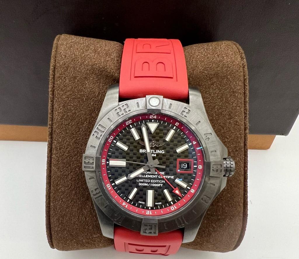 Breitling Avenger GMT NightMission BlackSteel Limited 50 pcs, Ophalen of Verzenden, Zo goed als nieuw, Breitling
