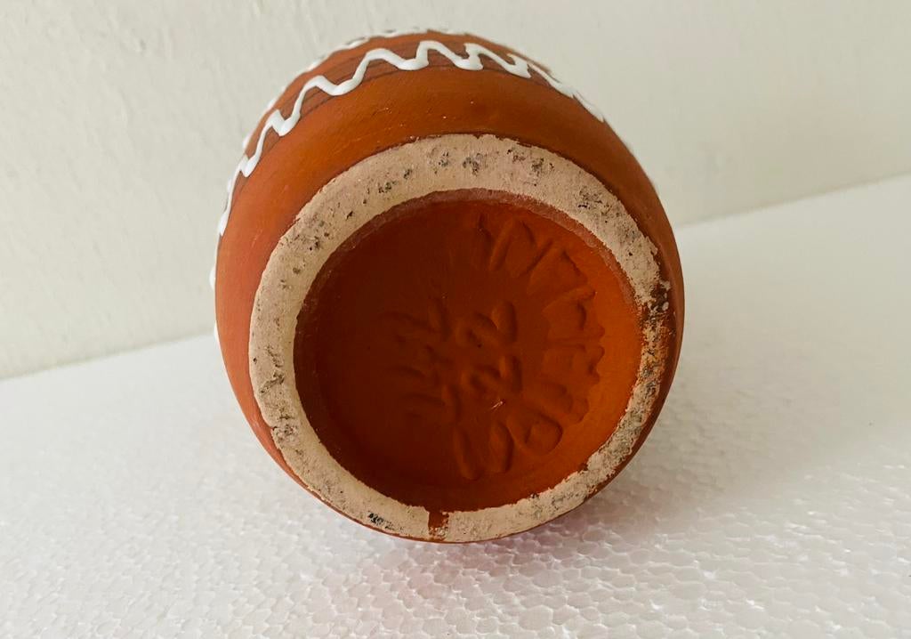 Keramiek Scheurich vaas met zaagtand decor , jaren 60, Scheurich, Gebruikt, Duitsland, Overige kleuren