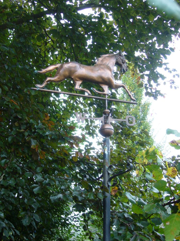 Koperen windwijzer windvaan weerhaan "De Evenaar" Eemnes, Ophalen