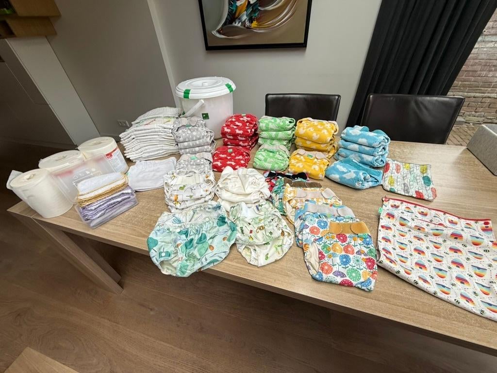 Wasbare luiers grote set, tots bots maat 2 en newborn set, Ophalen of Verzenden, Gebruikt, Overige typen, Overige merken