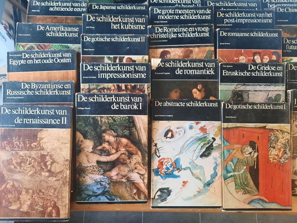 Grote partij diverse kunstboeken,boeken,bananendoos vol, Ophalen, Gelezen, Kunst en Cultuur