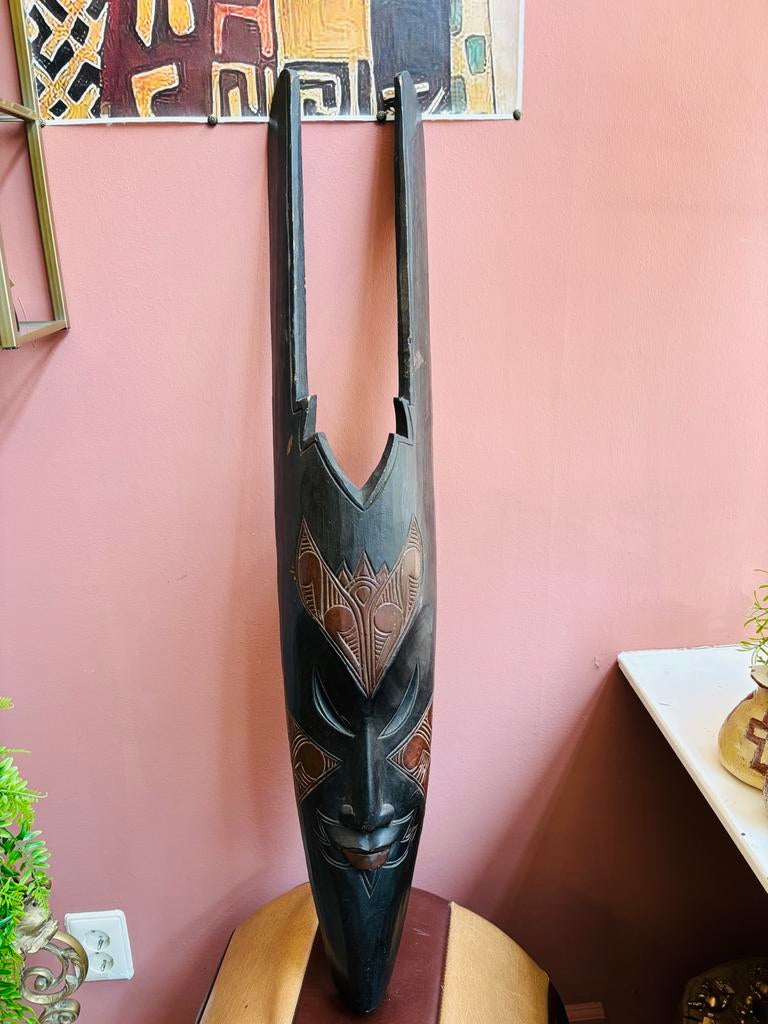 Handgesneden Afrikaans Houten Masker - Wanddecoratie, Ophalen