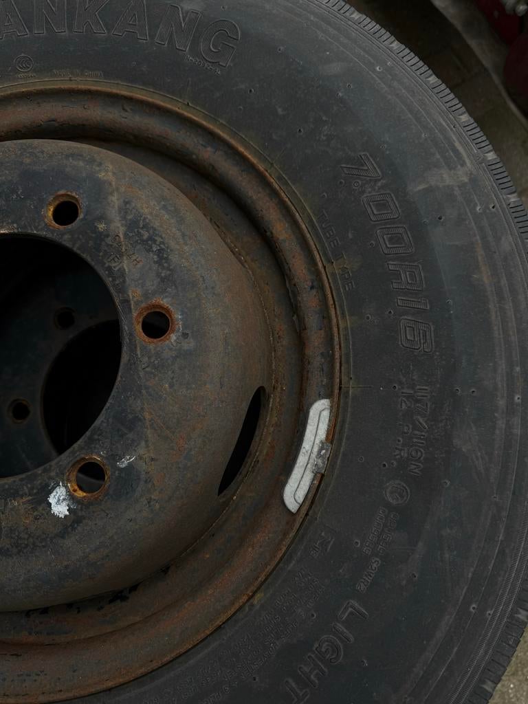 Set banden + velgen voor Mercedes Dudo 508/608/409 Hanomag, Auto-onderdelen, Banden en Velgen, Ophalen, Overige, Gebruikt, 16 inch