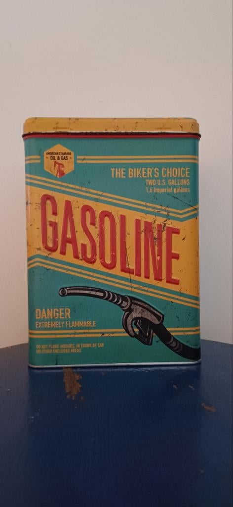 Gasoline  blik, Verzamelen, Blikken, Ophalen of Verzenden, Gebruikt, Overige