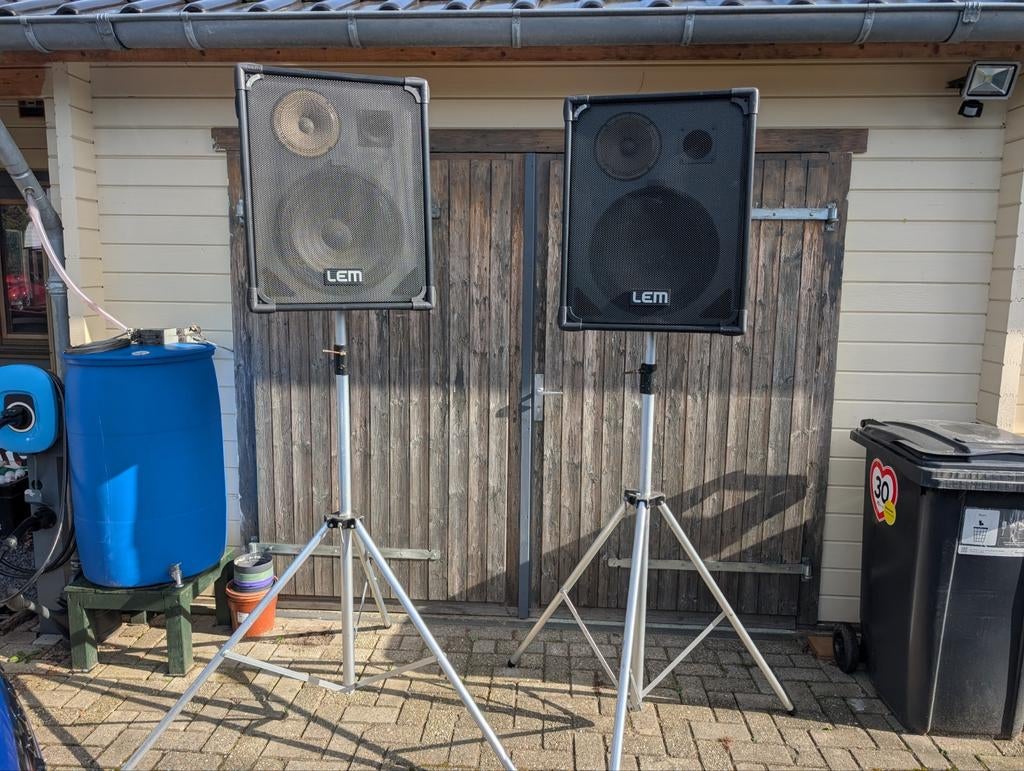 Complete DJ set met Lem boxen en Stanton mengpaneel, Ophalen, Gebruikt, Overige merken