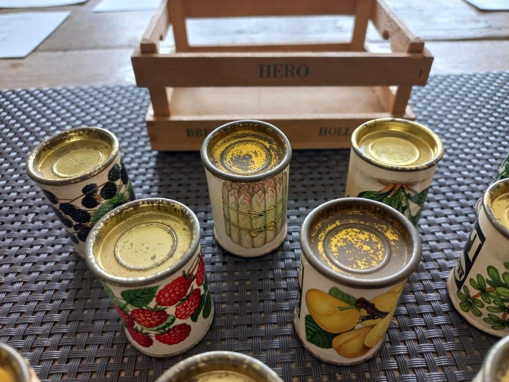 Kleine reclame blikjes hero breda, Ophalen of Verzenden