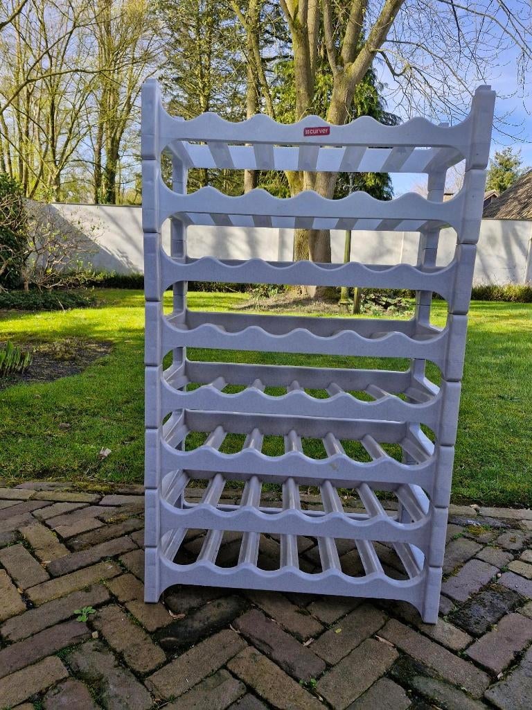 8 stapelbare Curver wijnrekken, Ophalen, Overige typen, Kunststof, Zo goed als nieuw
