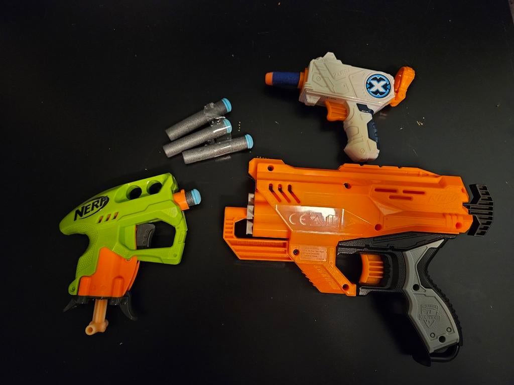 Nerf Pistolen Set - 3 Blasters met Darts, Ophalen of Verzenden