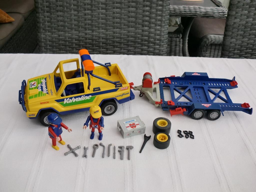 3618 Playmobil Pickup met autoambulance vintage, Ophalen of Verzenden, Zo goed als nieuw, Complete set