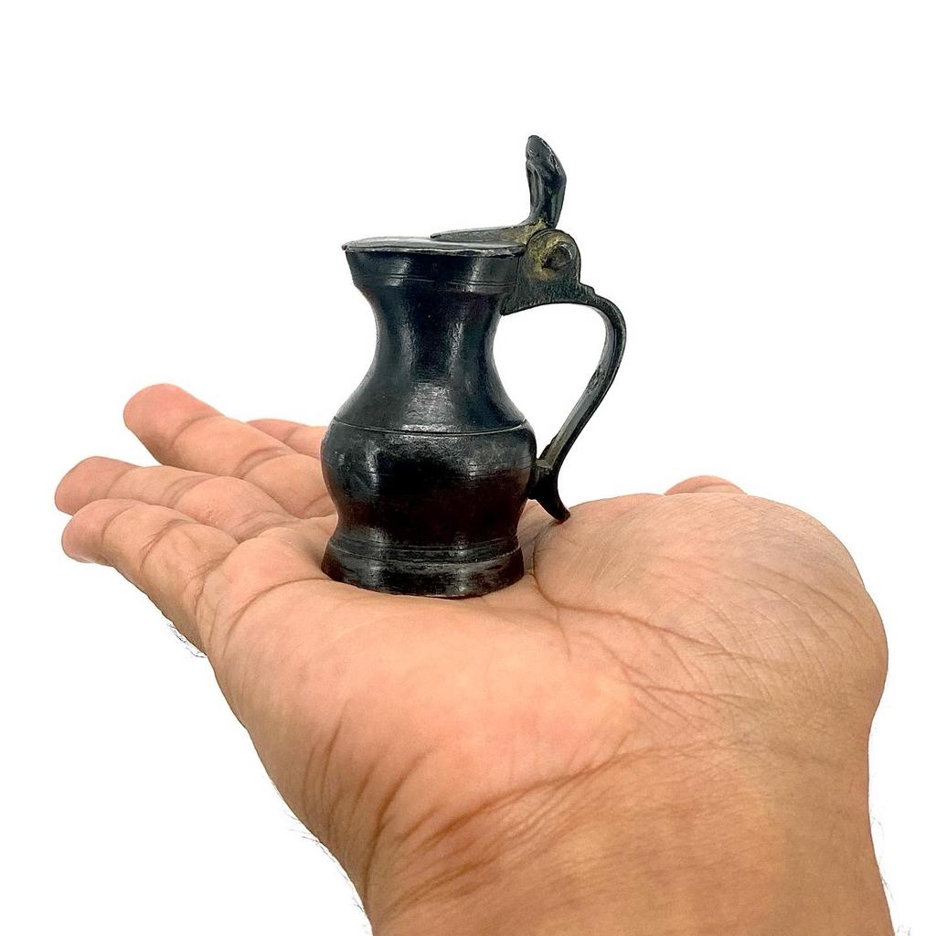 19e eeuwse miniatuur tinnen kannetje uit Frankrijk, Verzenden