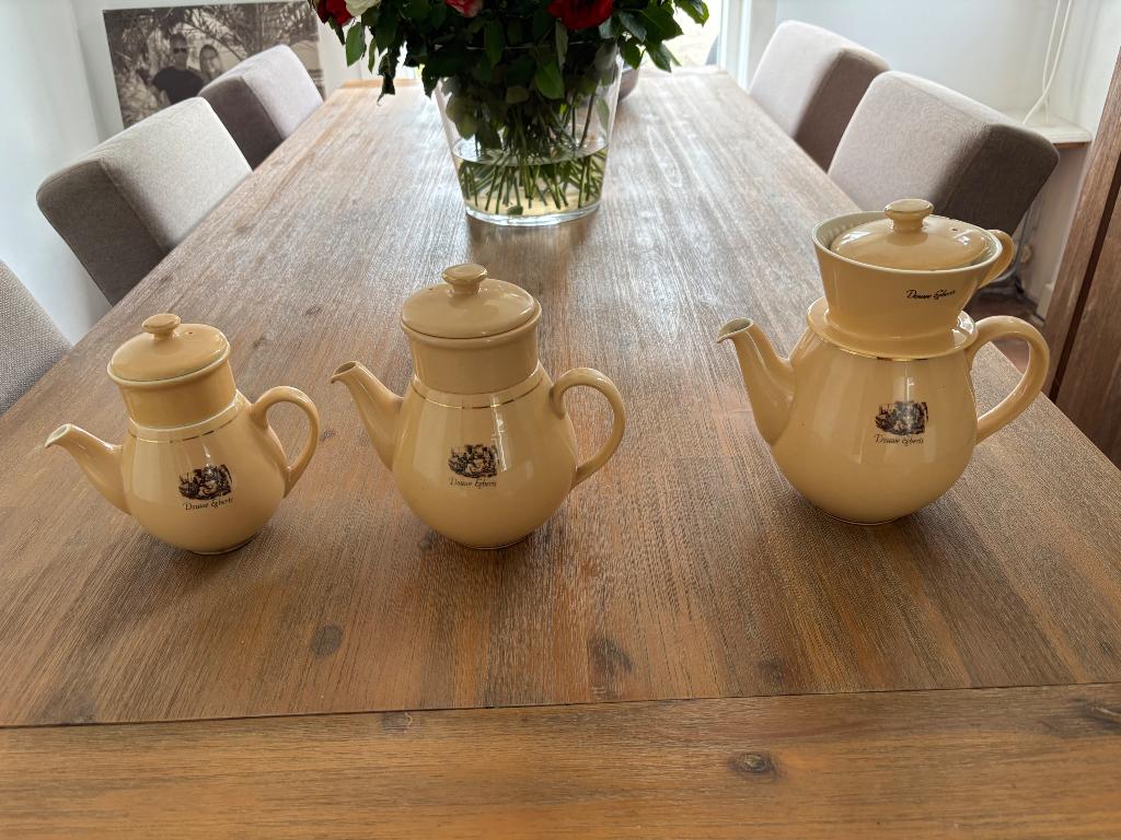 Brocante Douwe Egberts koffie en theepotten, Ophalen of Verzenden