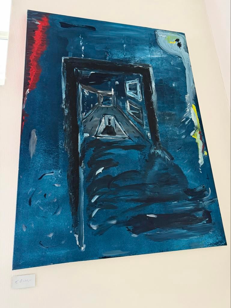 Abstract schilderij: De Deur naar het Onbekende, Antiek en Kunst, Kunst | Schilderijen | Modern, Ophalen