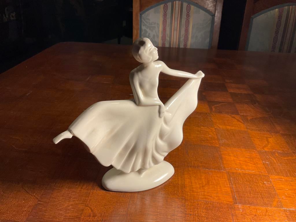 Plateel Art Deco Danseres, Ophalen of Verzenden