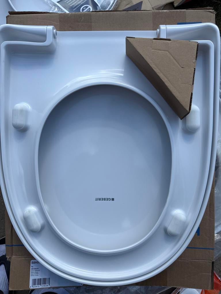 Geberit Basic toiletzitting wit glanzend, Doe-het-zelf en Verbouw, Sanitair, Ophalen, Nieuw, Toilet