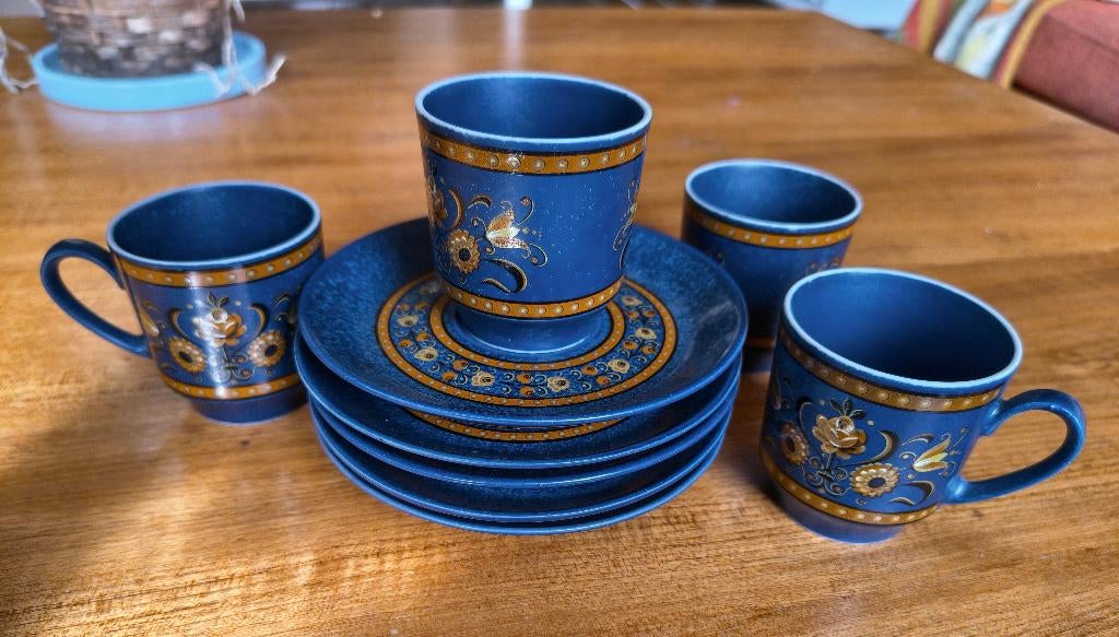 kop en schotels vintage, Winterling Schwarzenbach Bavaria, Ophalen of Verzenden, Zo goed als nieuw, Overige materialen, Kop en/of schotel