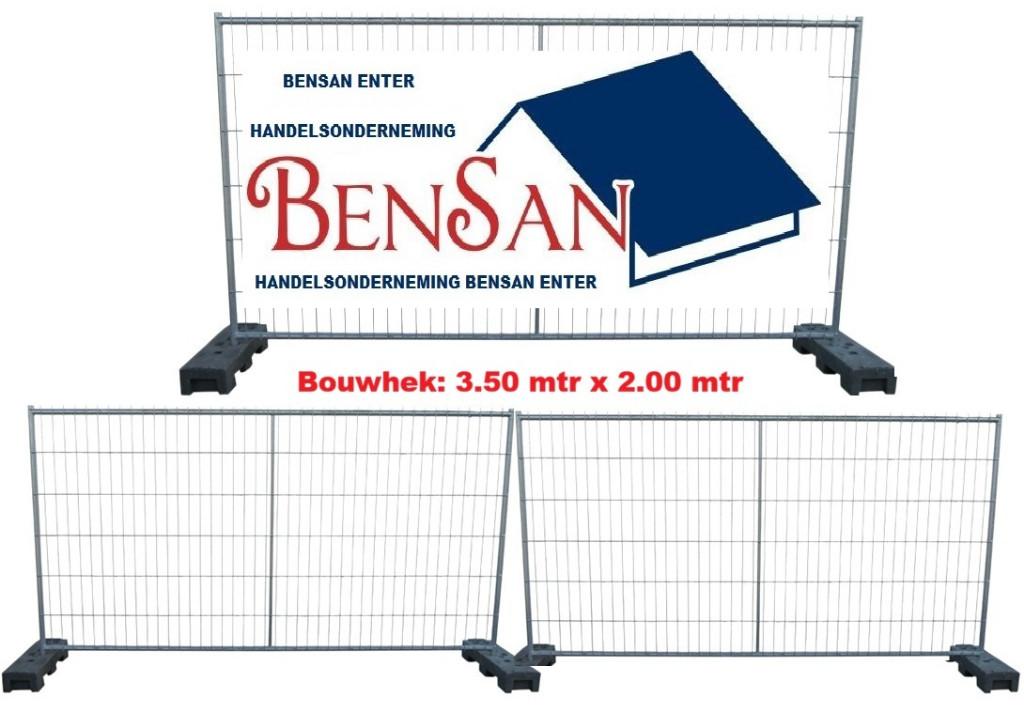 Bouwhek bouwhekken huur partyverhuur blikvanger bensan enter, Ophalen, Zo goed als nieuw, Overige