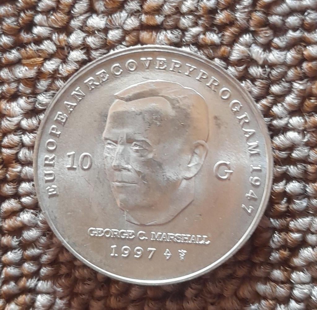 10 gulden 1997 zilver Marshall, Postzegels en Munten, Munten | Nederland, 10 gulden, Koningin Beatrix, Zilver, Ophalen of Verzenden