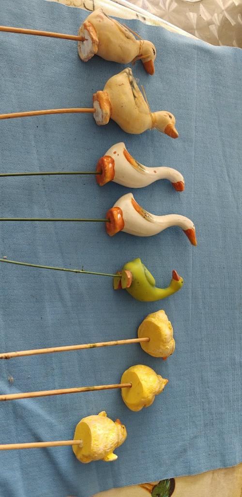 bloemenprikkers in steen kuikens eenden, Steen, Binnen, Ophalen of Verzenden, Zo goed als nieuw