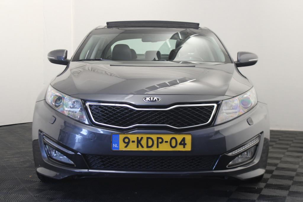 Kia Optima 2.0 CVVT Hybrid Super Pack |Pano|Stoelverw.|, Auto's, Euro 5, Gebruikt, Zwart, 4 cilinders