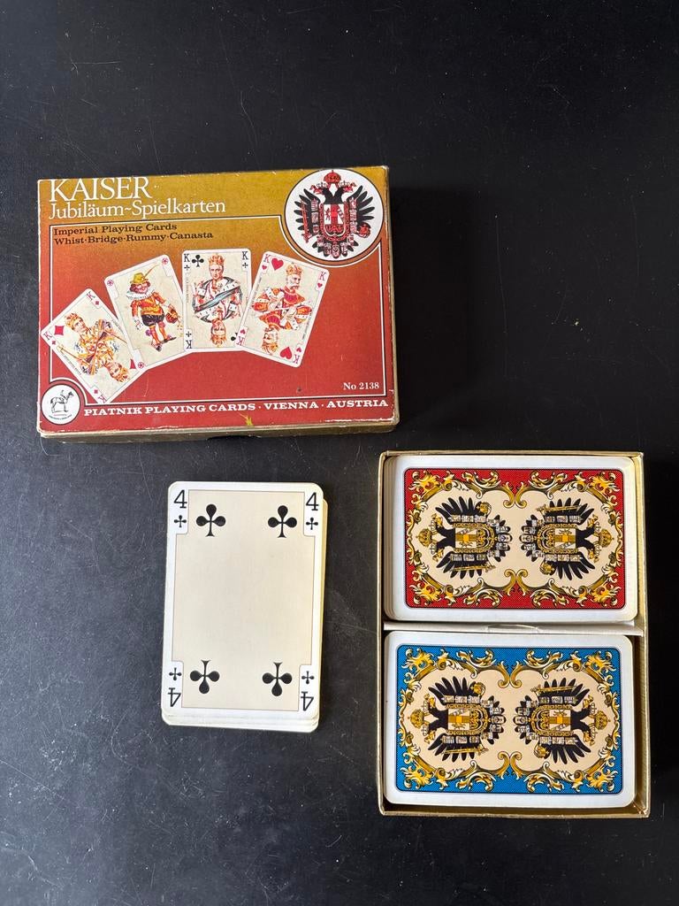 Vintage Kaiser Jubiläum-Spielkarten Piatnik Wenen, Ophalen of Verzenden, Gebruikt, Speelkaart(en)
