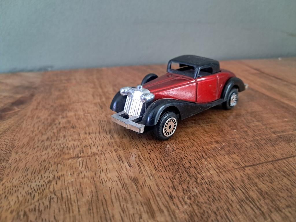 Vintage Speelgoedauto - Rood/Zwart - Pull Back, Ophalen of Verzenden, Gebruikt, Auto