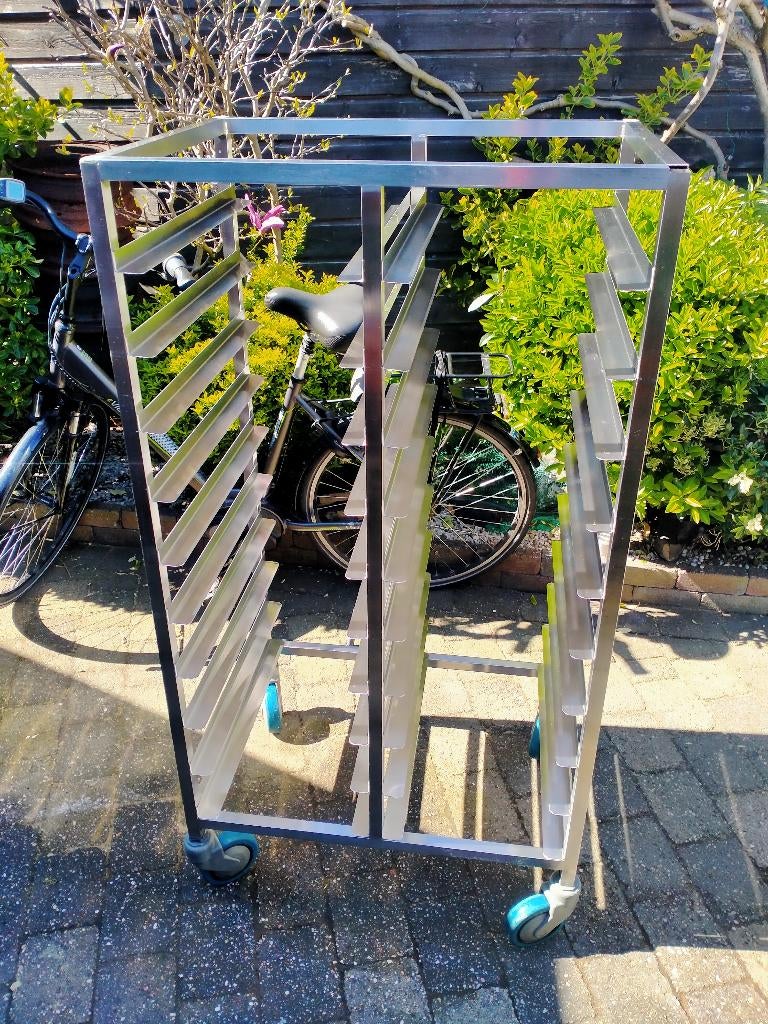 regaal wagen rvs, Ophalen, Overige typen, Zilver, Zo goed als nieuw