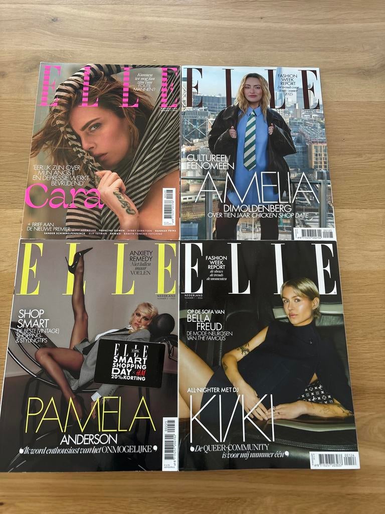 ELLE Magazine Collectie - 4 Nummers nieuw, Ophalen of Verzenden, Gelezen, Glossy