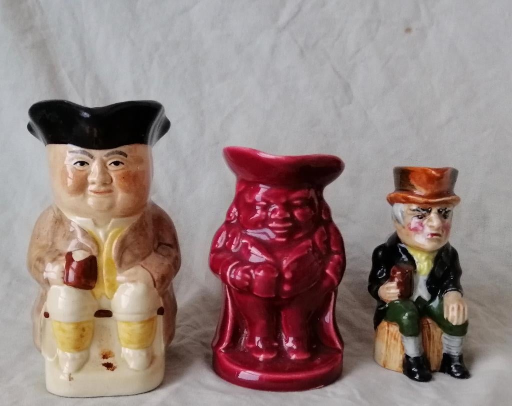 3 Toby Jugs kannetjes, Ophalen of Verzenden