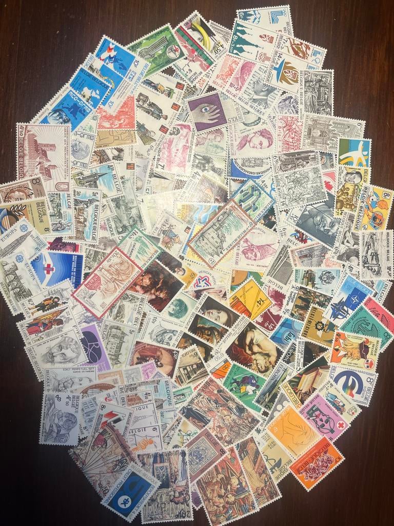 Veel postzegels ongestempeld België jaren 60-80, zonder gom!, Frankeerzegel, Ophalen of Verzenden, Zonder stempel, Postfris