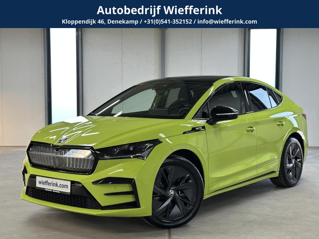 Skoda ENYAQ Coupé iV 80 RS 300 pk | Leder-pack | Sport Plus, Automaat, 12 maanden, Gebruikt, Zwart