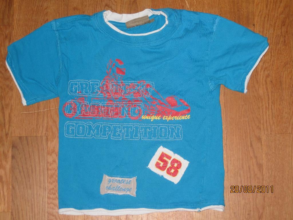 No Compromise blauw shirt maat 116, Gebruikt, No Compromise, Ophalen of Verzenden, Shirt of Longsleeve