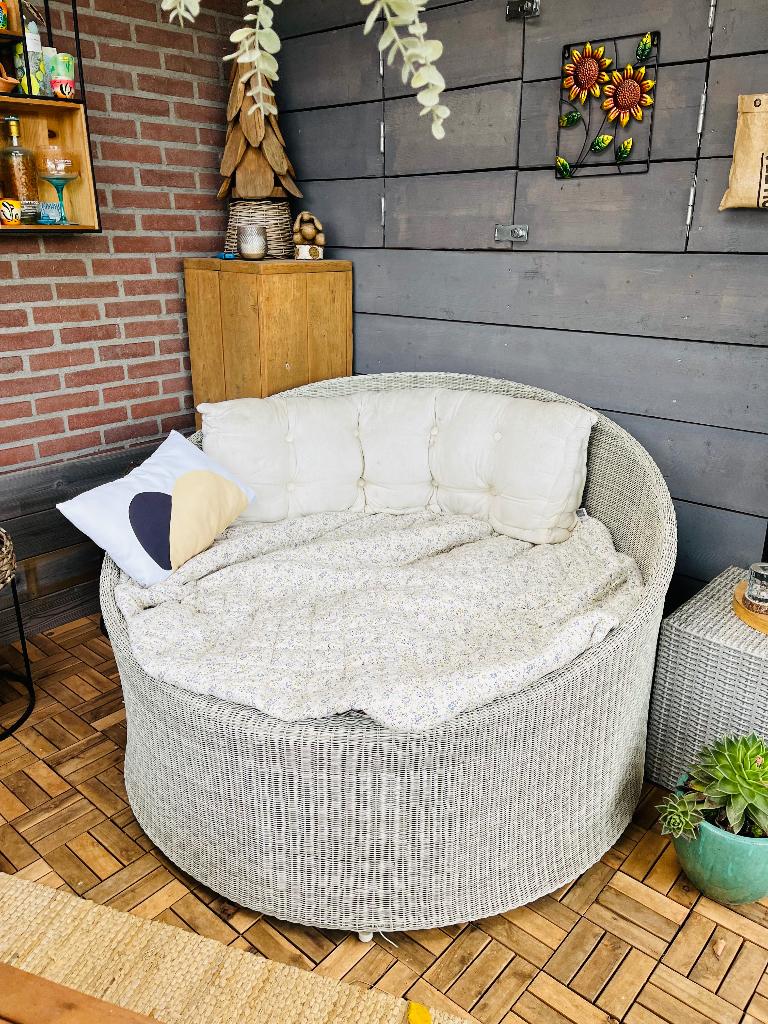 Tuin ligbed Wicker, Tuin en Terras, Ligbedden, Ophalen, Gebruikt, Wicker